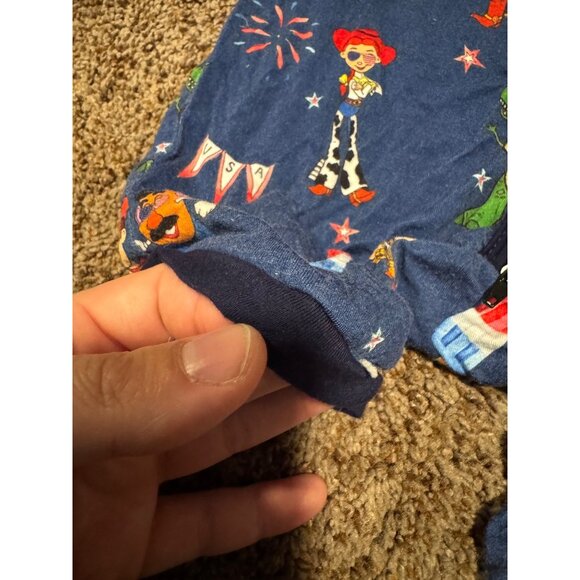 Toy Story Toddler Romper 2T Wild Ren 4th of July Blue Bamboo Short Sleeve Zipper - Picture 6 of 7